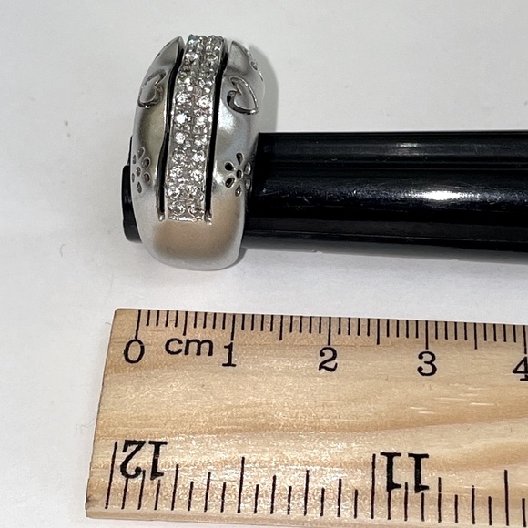 Solid Heavy Real 14K REAL White Gold Modern Hearts Flowers Bold Ring - Picture 8 of 17